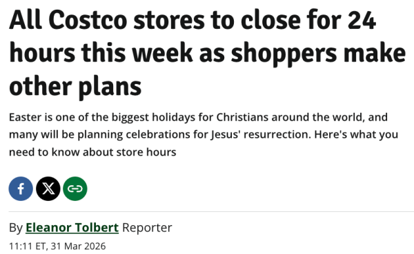 本周全美Costco门店将关闭24小时