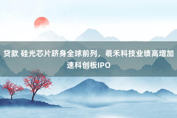 贷款 硅光芯片跻身全球前列，羲禾科技业绩高增加速科创板IPO