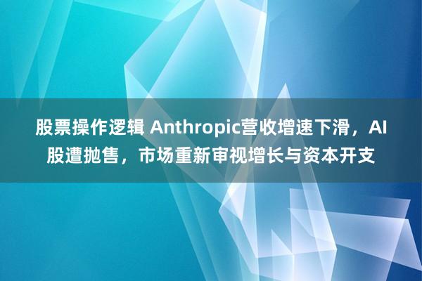 股票操作逻辑 Anthropic营收增速下滑,AI股遭抛售,市场重新审视增长与资本开支